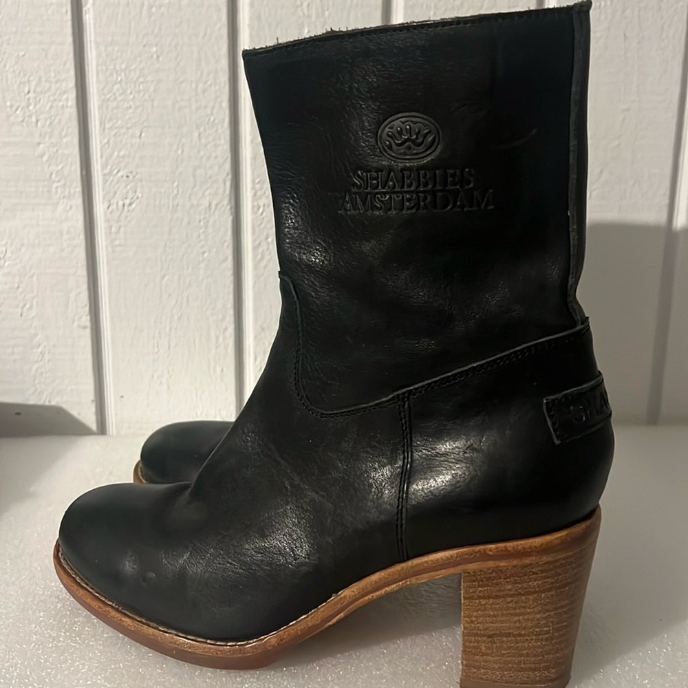 Shabbies Amsterdam women heeled boots sz 39 US 8.5